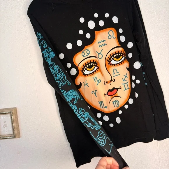 Bella Canvas Black Tee with White Polka Dot Graphic - Picture 2 of 6